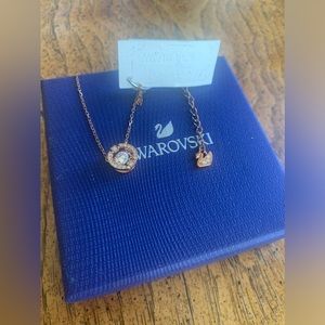 Swarovski rose gold sparkling dance necklace